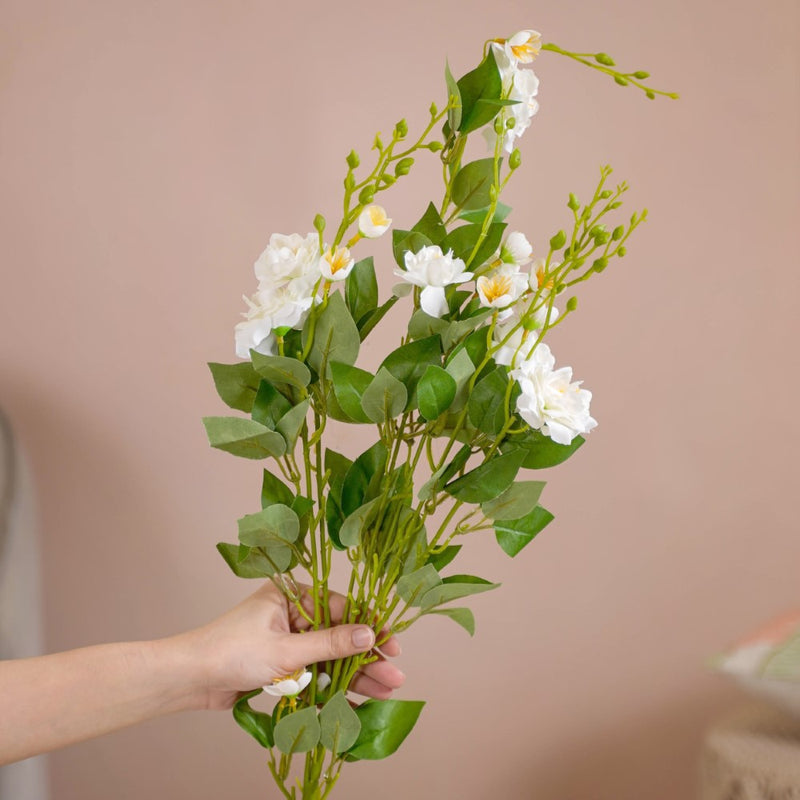 Rose Bouquet For Home Decor White