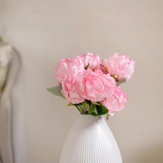 Peony Artificial Flower Bunch Pink