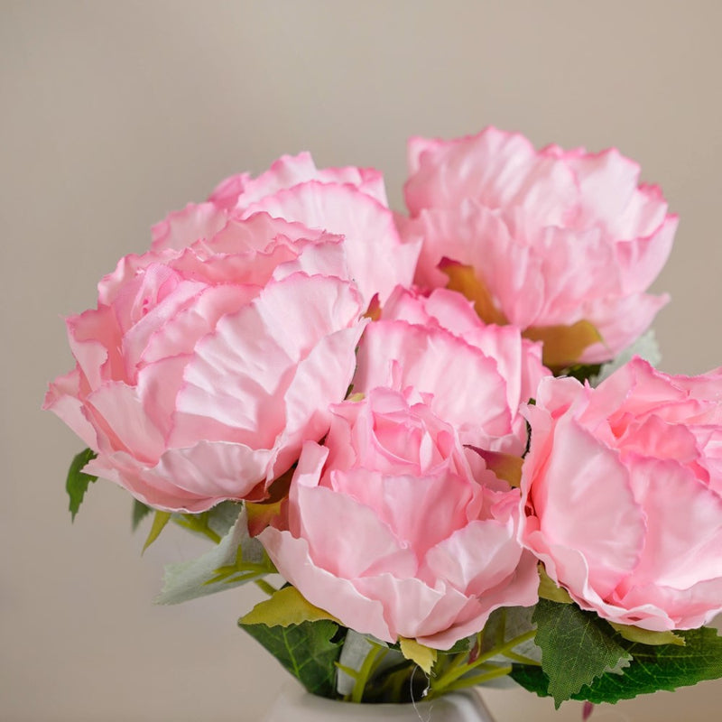 Peony Artificial Flower Bunch Pink