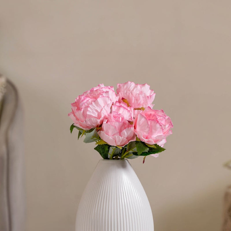 Peony Artificial Flower Bunch Pink
