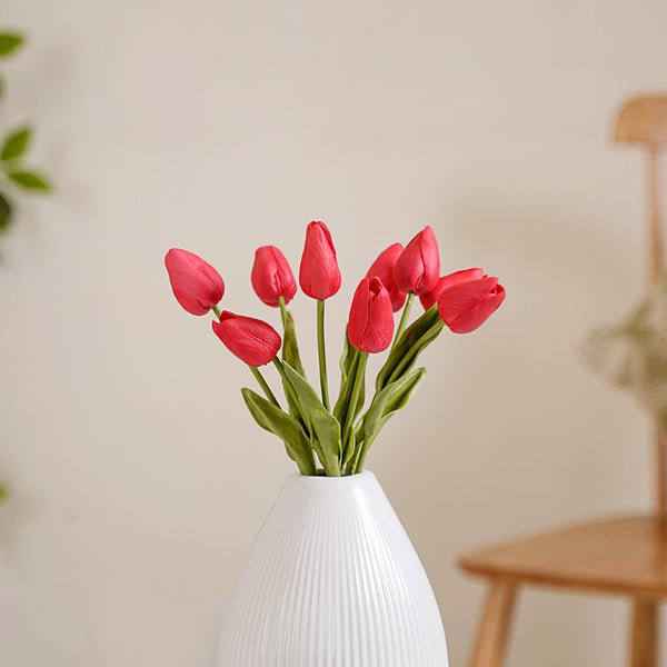 Tulip Flower Red Set Of 9