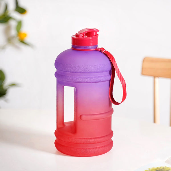 AquaBurst Large Gym Water Bottle With Handle Ombre Purple Red 2400ml