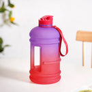 AquaBurst Large Gym Water Bottle With Handle Ombre Purple Red 2200ml