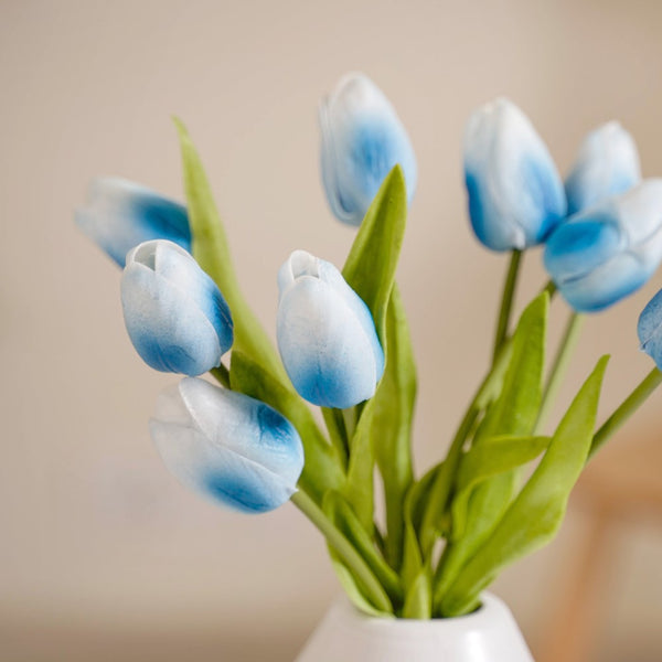 Tulip Flower Blue Set Of 9