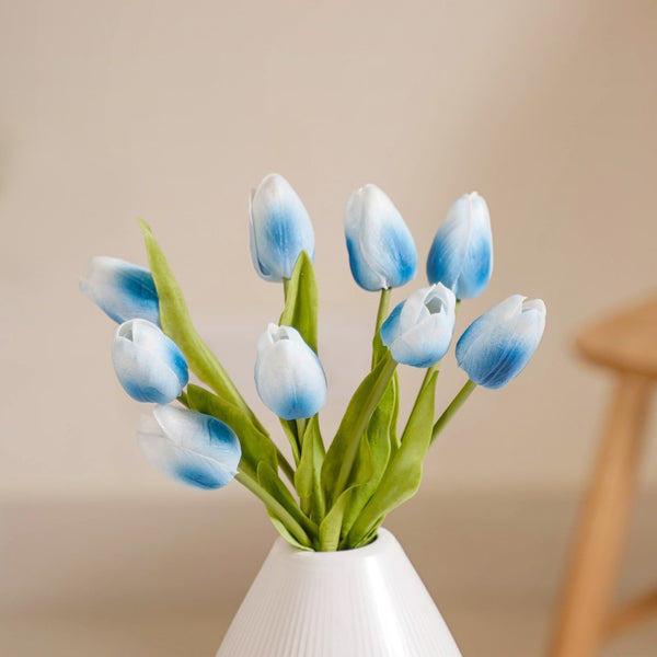 Tulip Flower Blue Set Of 9