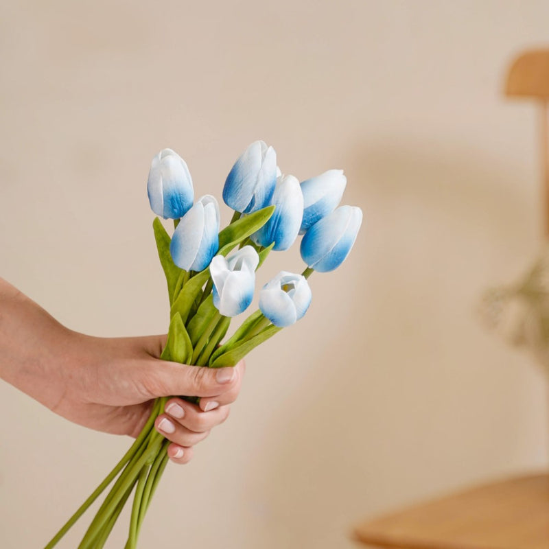 Tulip Flower Blue Set Of 9