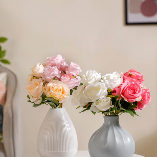 Silk Rose Flower - Artificial flower | Flower for vase | Home decor item | Room decoration item
