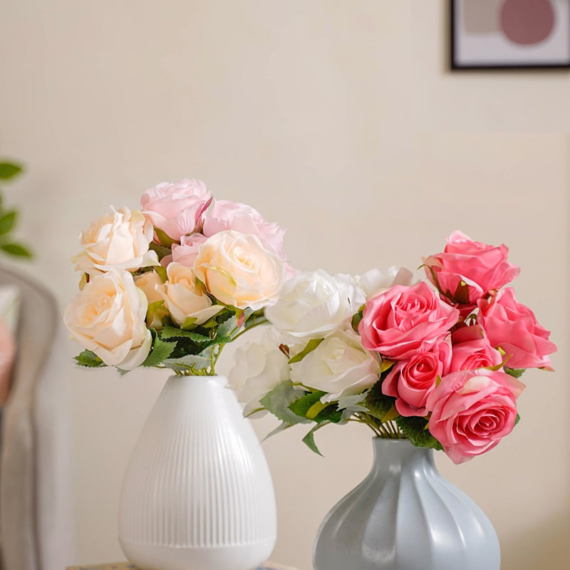 Silk Rose Flower - Artificial flower | Flower for vase | Home decor item | Room decoration item