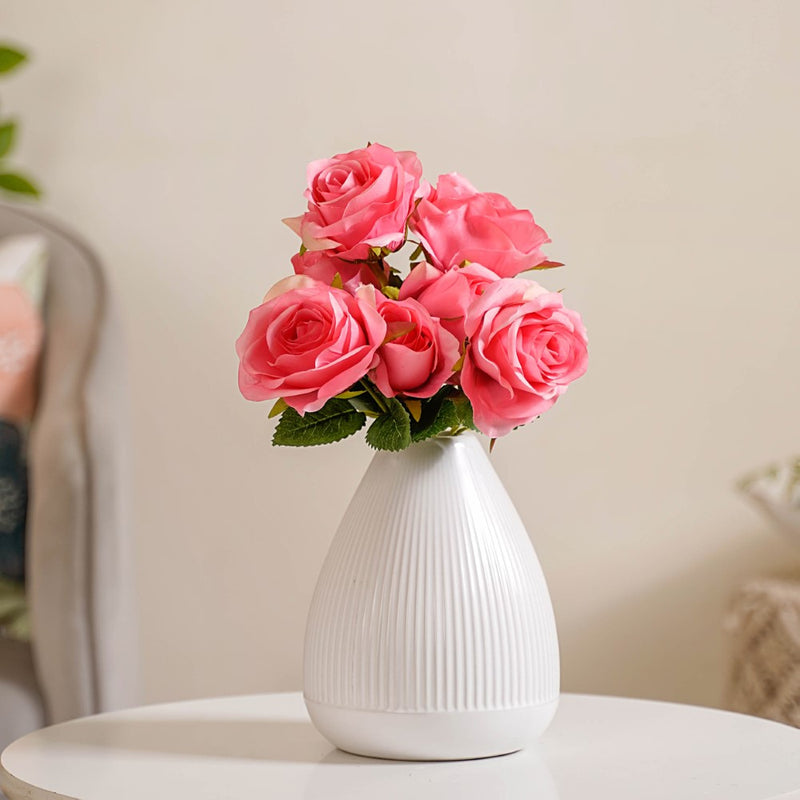 Silk Rose Flower - Artificial flower | Flower for vase | Home decor item | Room decoration item