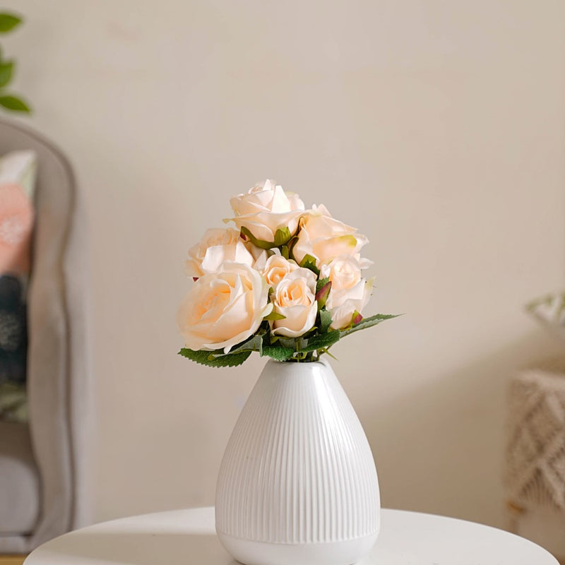 Silk Rose Flower - Artificial flower | Flower for vase | Home decor item | Room decoration item