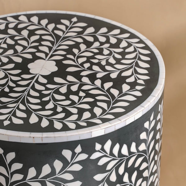 Leaf Inlay Design Side Table Online - Premium Furniture | Nestasia