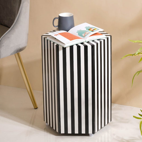 Cuboid Hexagonal Modern Corner Table