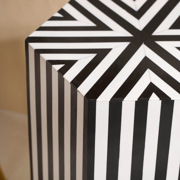 Cuboid Hexagonal Modern Corner Table