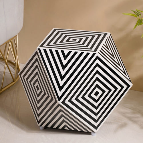 Hexagonal Coffee Table Black & White
