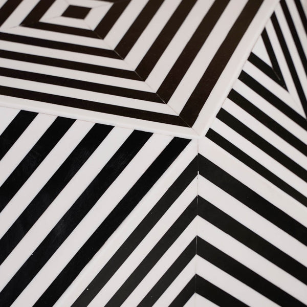Hexagonal Coffee Table Black & White