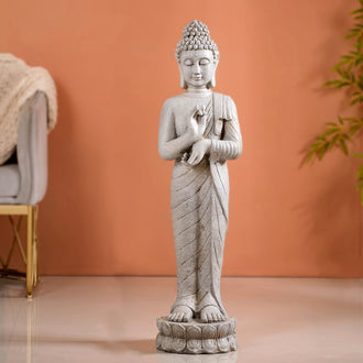 Buddha Statue- Standing Buddha Statue, Meditation Decor, Spiritual Figurine, Zen Home Decor, Buddha Sculpture