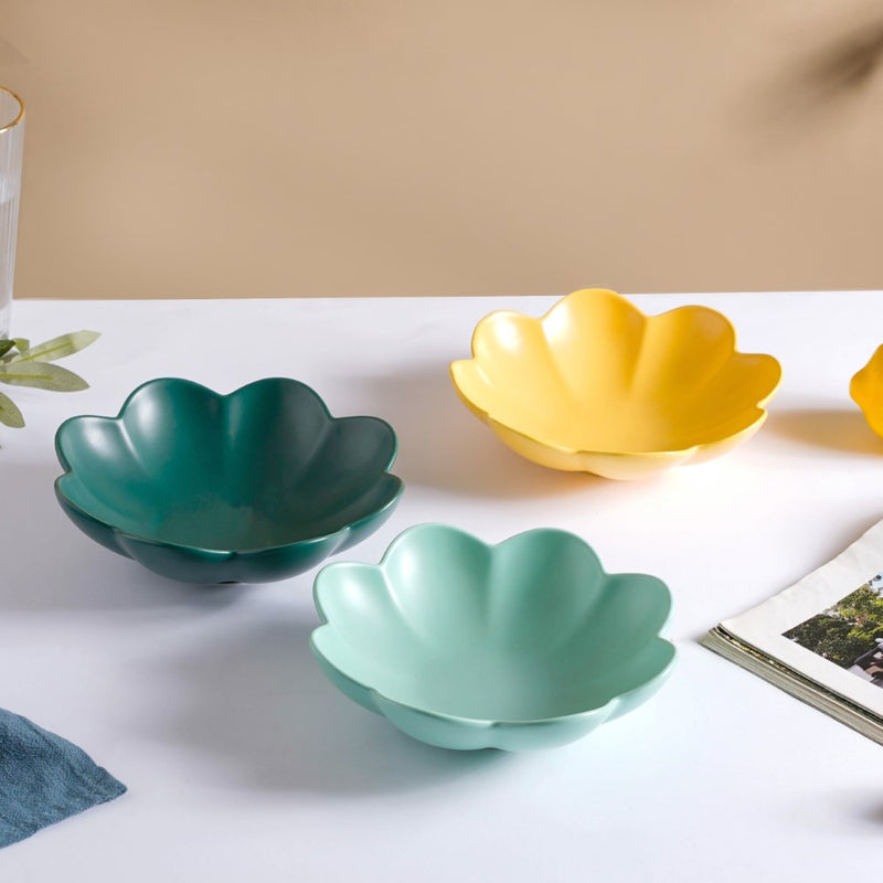 Flower Dish - Bowl, ceramic bowl, serving bowls, noodle bowl, salad bowls, bowl for snacks, large serving bowl | Bowls for dining table & home decor
