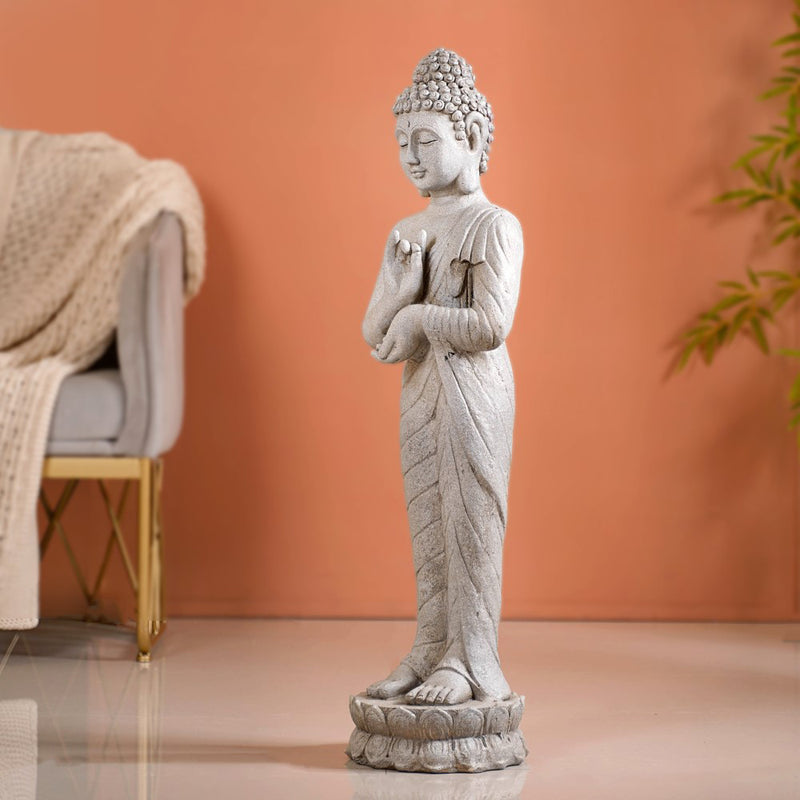 Buddha Statue- Standing Buddha Statue, Meditation Decor, Spiritual Figurine, Zen Home Decor, Buddha Sculpture