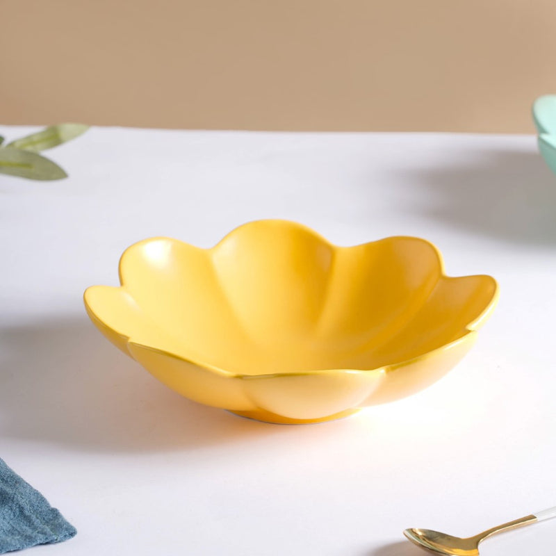 Flower Dish - Bowl, ceramic bowl, serving bowls, noodle bowl, salad bowls, bowl for snacks, large serving bowl | Bowls for dining table & home decor