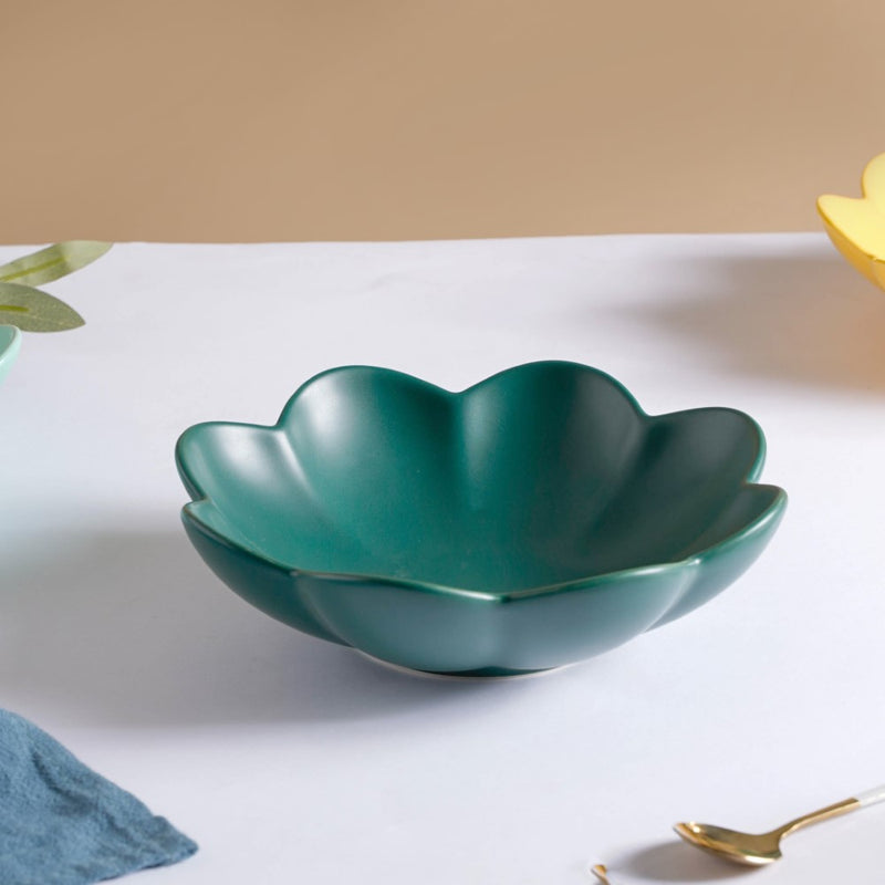 Flower Dish - Bowl, ceramic bowl, serving bowls, noodle bowl, salad bowls, bowl for snacks, large serving bowl | Bowls for dining table & home decor