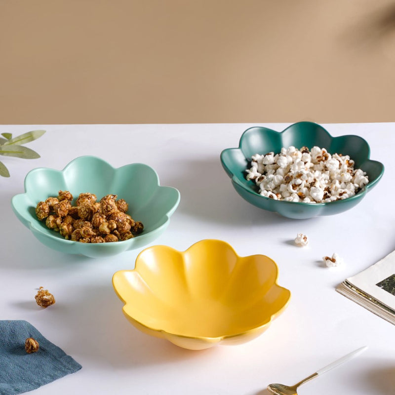 Flower Dish - Bowl, ceramic bowl, serving bowls, noodle bowl, salad bowls, bowl for snacks, large serving bowl | Bowls for dining table & home decor