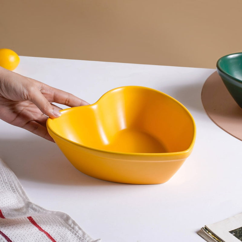 Hearty Ceramic Bakeware Yellow 7.8 Inch