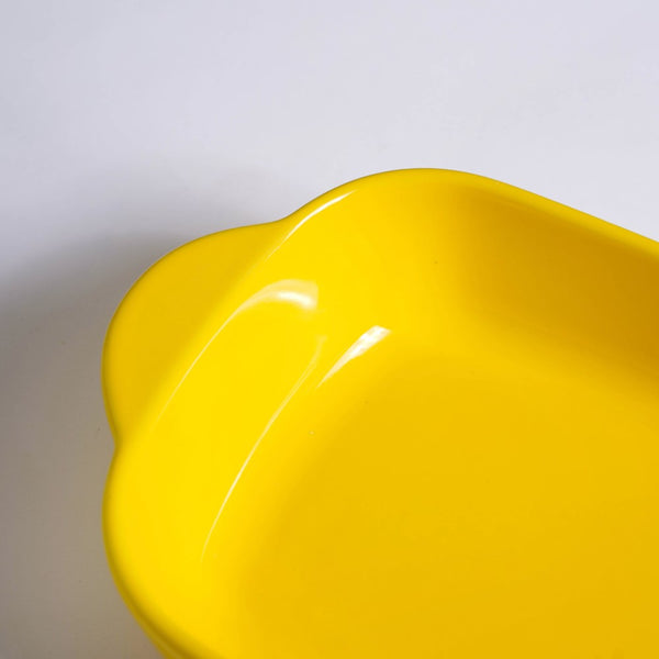 Microwave Oven Baking Dish Yellow 8.5 Inch
