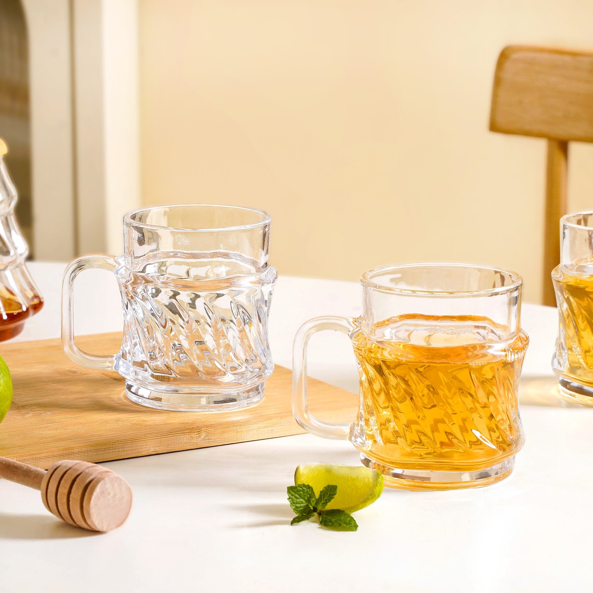 Embossed Tea Cup Set Of 6 165ml