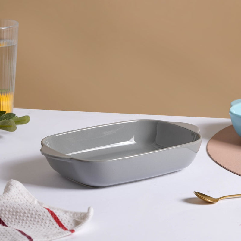 Microwave Oven Baking Dish Grey 8.5 Inch - Baking Dish