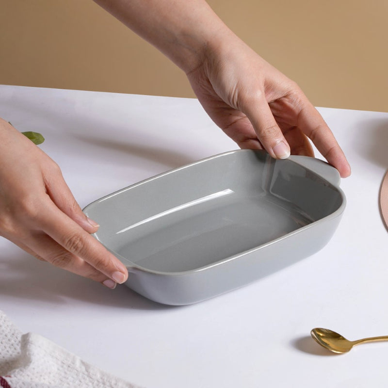 Microwave Oven Baking Dish Grey 8.5 Inch - Baking Dish