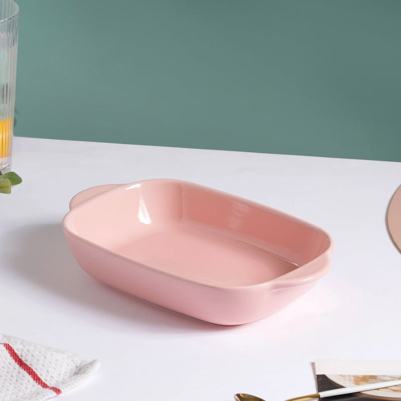 Microwave Oven Baking Dish Pink 8.5 Inch - Baking Dish