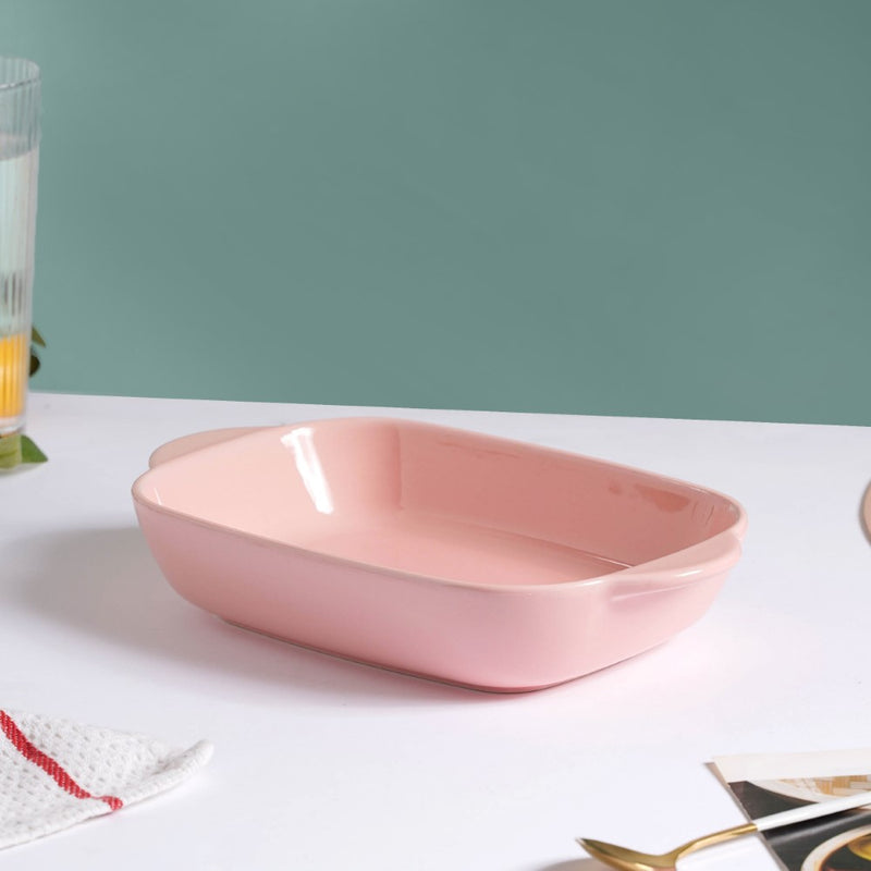 Microwave Oven Baking Dish Pink 8.5 Inch - Baking Dish