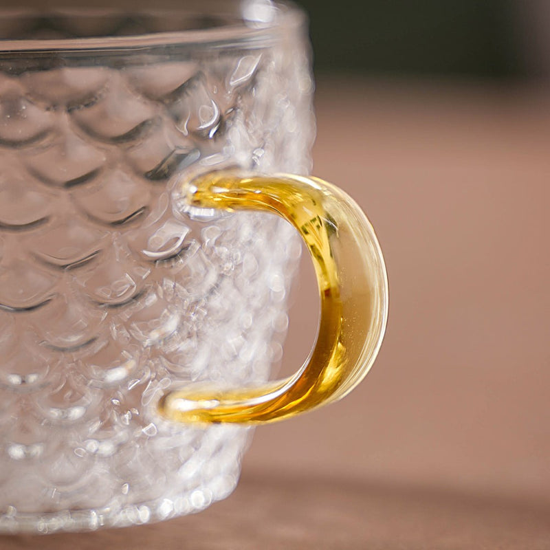 Glass Teacup Set of 6- Tea cup, coffee cup, cup for tea | Cups and Mugs for Office Table & Home Decoration