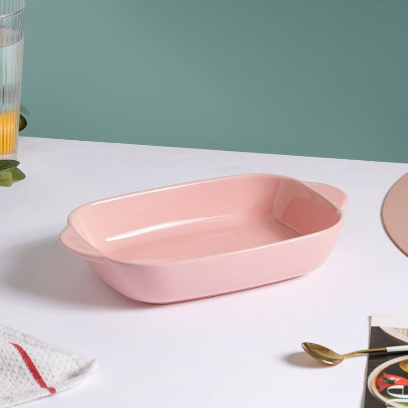 Microwave Oven Baking Dish Pink 8.5 Inch - Baking Dish