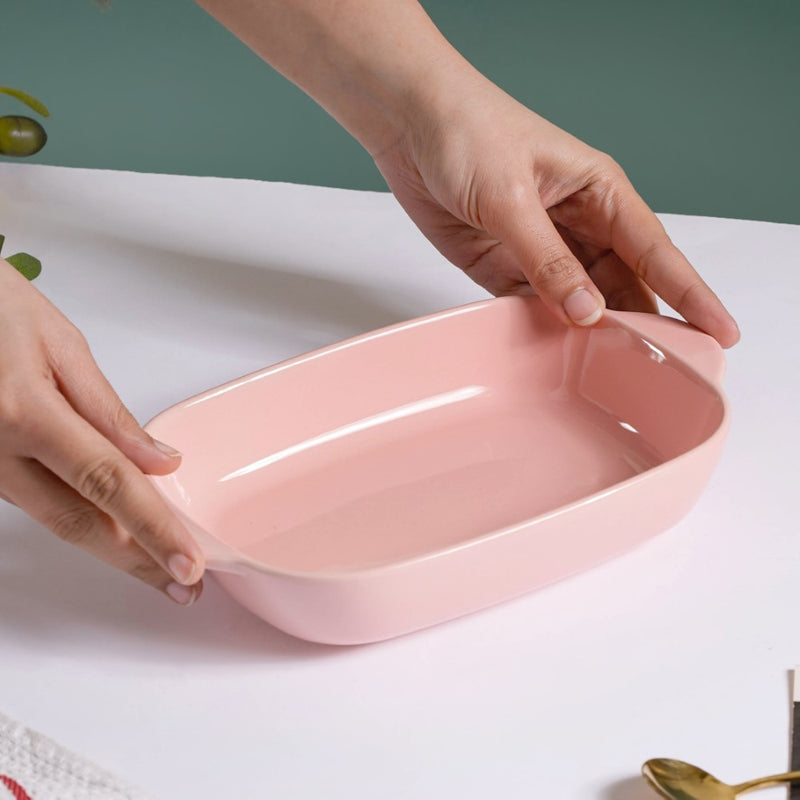 Microwave Oven Baking Dish Pink 8.5 Inch - Baking Dish