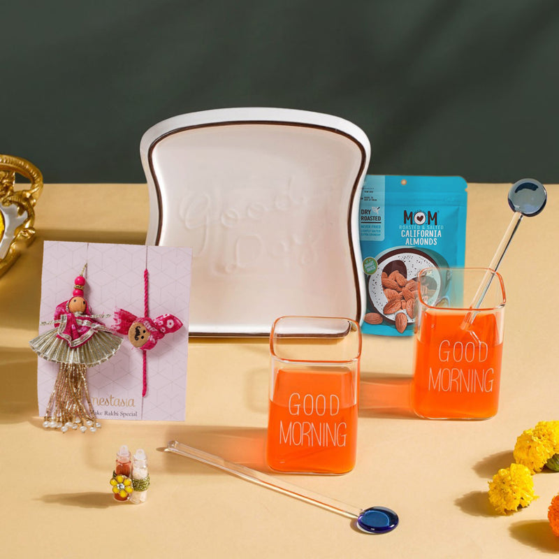 Breakfast Plate Rakhi Hamper Set Of 6