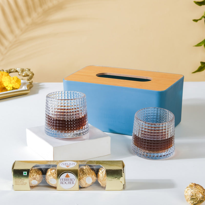 Party Time Glasses Rakhi Gift Set Of 5 For Him & Her