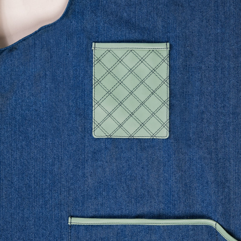 Kitchen Apron With Pockets Mint Green