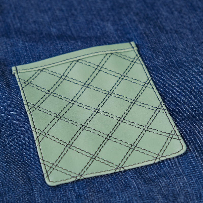 Crossback Kitchen Apron With Pockets Mint Green