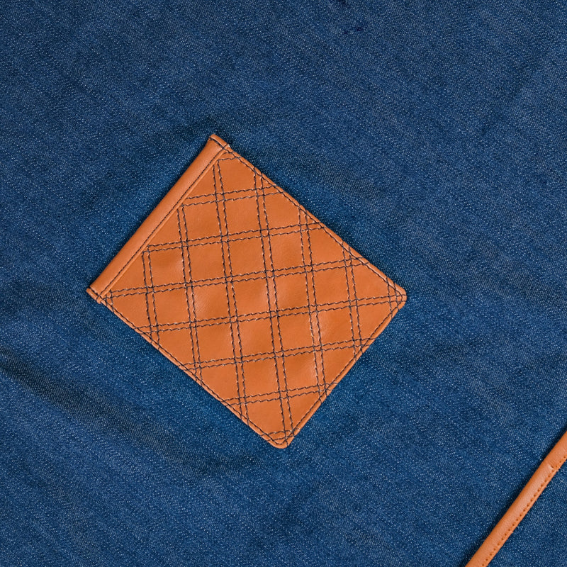 Denim Apron for Men Tan Brown