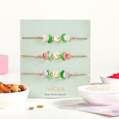 Tulip Rakhi Set Of 5 With Box And Card