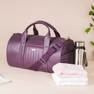 Sporty Gym Duffel Bag Purple Large 17x13 Inch