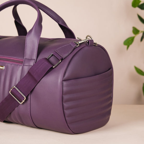 Sporty Duffel Bag Purple Large 17x9 Inch