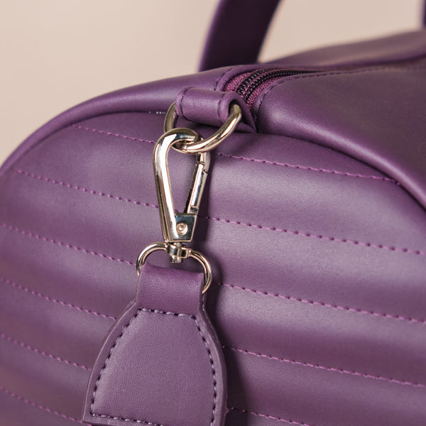 Sporty Duffel Bag Purple Large 17x9 Inch