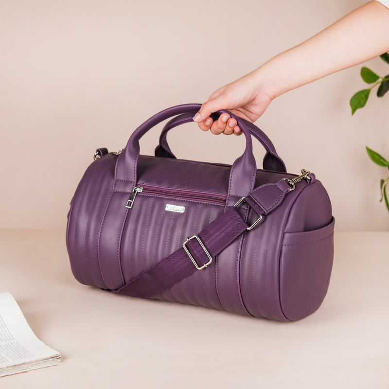 Sporty Gym Duffel Bag Purple Small 14x11 Inch