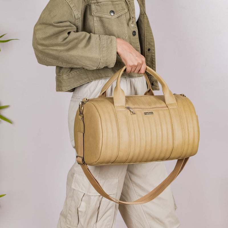 Jet-Setter Travel Duffel Bag Beige Set Of 2