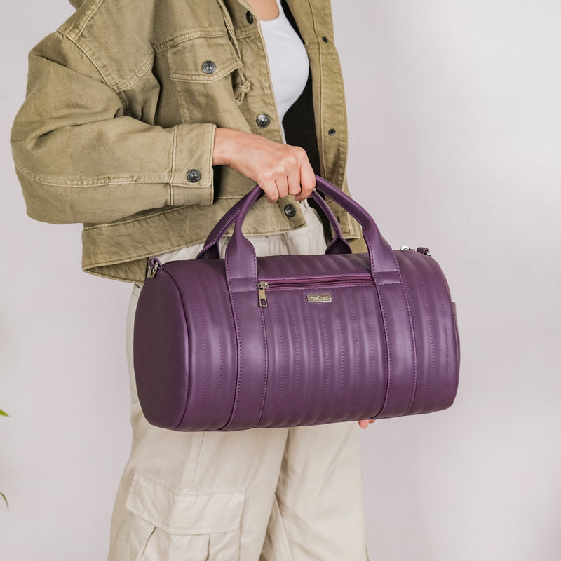 Sporty Gym Duffel Bag Purple Small 14x11 Inch