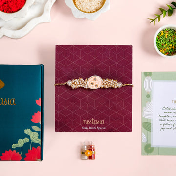 Peach Blossom Rakhi Gift Set