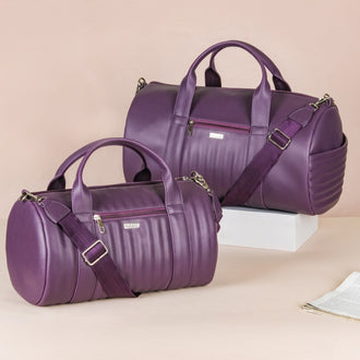 Sporty Gym Duffel Bag Purple Set Of 2