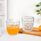 Basket Weave Glass Tumbler Set Of 6 260ml